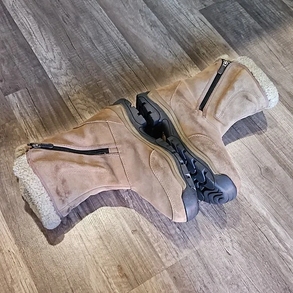 Sorel Waterfall Waterproof Tan Leather Boots - Picture 4 of 8